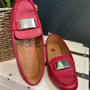 Cute! Calvin Klein Women's Lisette Red Loafers 8 M